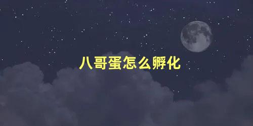 八哥蛋怎么孵化