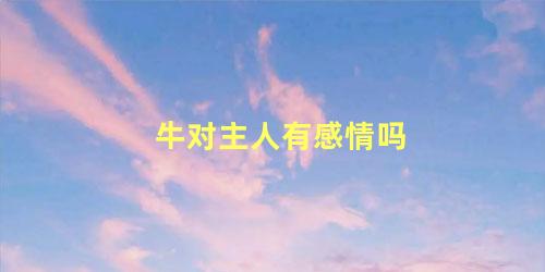 牛对主人有感情吗