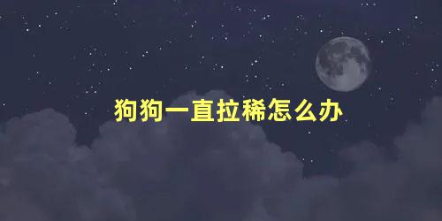 狗狗一直拉稀怎么办