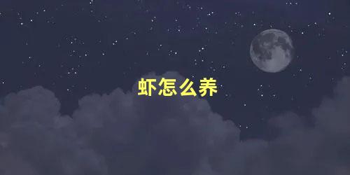 虾怎么养