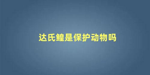 达氏鳇是保护动物吗