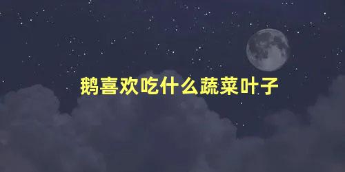 鹅喜欢吃什么蔬菜叶子